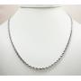 NYC Sterling Unisex Sterling Silver 3MM Diamond-Cut Rope Chain Necklace