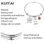 KUIYAI You are Braver Than You Believe Awareness Bracelet with Birthstone Inspirational Jewelry Gifts for Women Girls