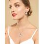 missaqua Love Heart Necklace for Women Embellished with Swarovski Crystals Pendant Necklace Valentine Anniversary Birthday Jewelry Gifts for Girlfriend Wife