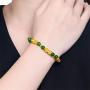 MANRUO Feng Shui Amulet Bracelet The Best Prosperity Bead Bracelet with 5 Vietnamese Sand Gold Plated Pi Xiu/Pi Yao Lucky Wealthy Brecelet