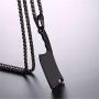 U7 Men Personalized Necklace Stainless Steel Chain & Kitchen Knife Pendant Punk Hip Hop Style