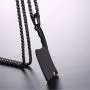 U7 Men Personalized Necklace Stainless Steel Chain & Kitchen Knife Pendant Punk Hip Hop Style