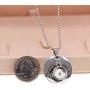 Uloveido Simple Mountain Necklace Mustard Seed Pendant, Stainless Steel Mountain Range Necklace Jewelry, Nature Necklace Y634