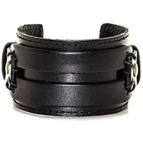 Nsitbbuery Hip Hop Wide Leather Cuff Bracelet Nsitbbuery Hip Hop Wide Leather Cuff Bracelet