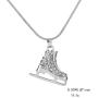 Lemegeton 3D Adorable Exquisite Crystal Figure Skate Charm Pendant Necklace for Girls Women Jewelry
