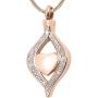LYFML Hearts Crystal Cremation Jewelry Urn Pendant for Ashes for Women, Memorial Necklace Made of Titanium Steel, Support for Customization