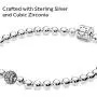 Pandora Jewelry Beads and Pave Cubic Zirconia Bracelet in Sterling Silver Pandora Jewelry Beads and Pave Cubic Zirconia Bracelet in Sterling Silver