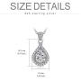 1 Carat Moissanite Pendant Necklace 14K White Gold Plated 925 Sterling Silver for Women Girls, Chain 18 + 2 inch Extender…