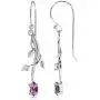 Silvershake 925 Sterling Silver Vine Leaf Gemstone Dangle Hook Earrings Silvershake 925 Sterling Silver Vine Leaf Gemstone Dangle Hook Earrings