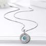Aurora Tears Zodiac Constellation Necklaces Women 925 Sterling Silver Crystal Birthstone Pendant Cubic Zirconia Birth Jewelry Charm Dating Jewelry