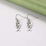 VASSAGO Jesus Fish Ichthys Faith Symbol Hook Earring Hollow Out Design Stainless Steel Drop Dangle Earrings for Women Girls