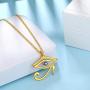 Symbol of Protection Necklace for Men Women 925 Sterling Silver Egypt Eye of Horus/Tree of Life Drop Pendant/ Wavy Cross Men Necklace/Round Star of David Amulet Pendant Necklace Amulet Jewelry Gift