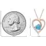 Jewel Zone US Simulated Aquamarine Heart Pendant Necklace 14k Gold Over Sterling Silver Jewel Zone US Simulated Aquamarine Heart Pendant Necklace 14k Gold Over Sterling Silver