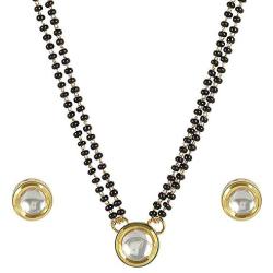 MUCH-MORE Authentic American Diamond CZ Fashion Jewelry Traditional Mangalsutra Set