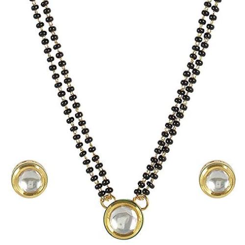 MUCH-MORE Authentic American Diamond CZ Fashion Jewelry Traditional Mangalsutra Set