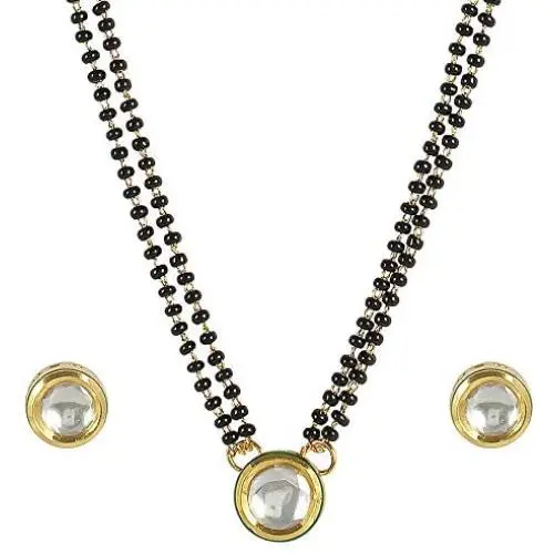 MUCH-MORE Authentic American Diamond CZ Fashion Jewelry Traditional Mangalsutra Set