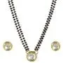 MUCH-MORE Authentic American Diamond CZ Fashion Jewelry Traditional Mangalsutra Set