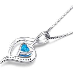 NUOKUN I Love You Mom S925 Sterling Silver Heart Pendant Necklace Mothers Birthday Gift