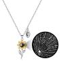 IEFSHINY I Love You Necklace 100 Languages with Initial, You are My Sunshine Sunflower Necklace Jewelry Mothers Valentines Day Gifts for Women Girls Friend Daughter Mom