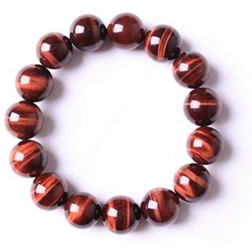 DUOVEKT Natural Red Tiger Eye Bracelet for Women Man Crystal Stone Round Beads Stretch Jewelry 8mm 10mm 12mm 14mm 16mm 18mm