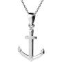 AeraVida Nautical Anchor Cross of Hope .925 Sterling Silver Pendant Necklace