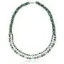 Elegant Womens Hematite Magnetic Therapy Necklace with Healing Stones Pain Relief for Neck Arthritis Migraine Headaches Shoulders and Back (Regular, Green Aventurine)
