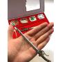 10 Pieces Attack on Titan Shingeki No Kyojin Wall Maria Rose Sina Gold Badge Dual Weapon Sword Blade Pendant Charm Necklace Erens Key Keychain Cosplay Accessory Jewelry Set in a Collection Box