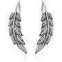GDDX Sterling Silver Ear Climber Crawler Vintage Feather Wings CZ Long Ear Crawler Earrings GDDX Sterling Silver Ear Climber Crawler Vintage Feather Wings CZ Long Ear Crawler Earrings