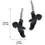 Gothic Black Raven Black Crow Dangle Earrings