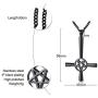 VNOX Religious Satanism Satanic Upside Down Inverted Cross Pentacle Pentagram Pendant Necklace,Wiccan Jewelry