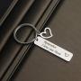 TOGON Remember I Love You Mom Dad Keychain Stainless Steel Jewelry Gifts for Mom Dad