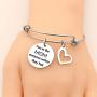 JQFEN Stainless Steel Silver Heart Charm Bracelet for Mom Mother Jewelry Gift Youre The Mom Everyone Wishes They Had