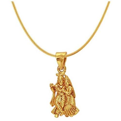 Jewar Radhey Krishna Kanhaiya Bansiwala Shreenathji Gokul Shreenathji Locket Pendant Chain Long Size Traditional Daily Use Jewelry 8489
