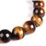 10mm Natural Tiger Eye Bracelet Elastic Yoga Gemstones Healing Energy Men Women Stretch Bracelet