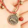 Speyst Twelve Constellations Hand-Woven Ethnic Wind Chimes Ceramic Anklet