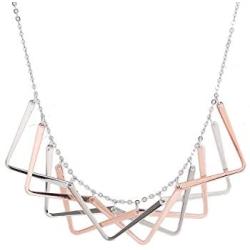 HSWE Statement Collar Necklace for Women Simple Geometric Bib Necklace for Wedding Party
