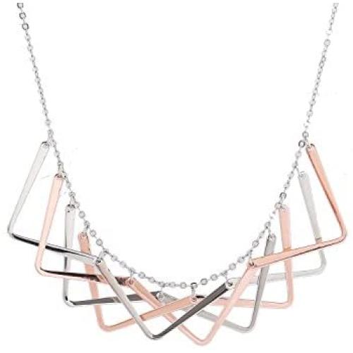 HSWE Statement Collar Necklace for Women Simple Geometric Bib Necklace for Wedding Party