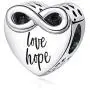 Syangpang Love Hope Charms for Fit Pandora Charms Bracelet 925 Sterling Silver Heart Beads Infinite Love Luck Charms for Bracelet Gift for Women and Girl