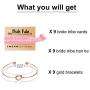 Bridesmaid bracelets-Ikooo 5 pcs Love Knot Open Bangle With Bride Tribe Hair tie for Best Friend, BFF of the Bride wedding Gift