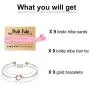 Bridesmaid bracelets-Ikooo 5 pcs Love Knot Open Bangle With Bride Tribe Hair tie for Best Friend, BFF of the Bride wedding Gift