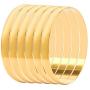 Solid Engaved African Bangle Bracelet for Women 18k Gold Plated Copper Open Bangle Bracelets Jewelry,6 Pcs/Pack 2.6''