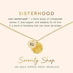 Sorority Shop Chi Omega Sisterhood Druzy Necklace