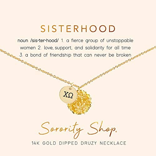 Sorority Shop Chi Omega Sisterhood Druzy Necklace