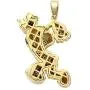 Moca Jewelry Hip Hop Iced Out Bling Pendant 18K Gold Plated Chain Necklace for Men Women