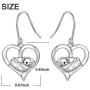 Yearace 925 Sterling Silver Animal Jewelry Sea Otter Dangle Earrings for Women Teen Girls
