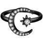 beautlace Star and Moon Adjustable Rings 18K Gold/Silver/Black Gun Plated Crescent Moon Stars Open Ring Jewelry for Women KR0032 beautlace Star and Moon Adjustable Rings 18K Gold/Silver/Black Gun Plated Crescent Moon Stars Open Ring Jewelry for Women KR0032