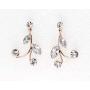 Faship Gorgeous Rhinestone Crystal Floral Necklace Earrings Set