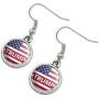 GRAPHICS & MORE President Trump American Flag Novelty Dangling Drop Charm Earrings