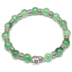 Weelovee Handcraft Nature Stone 8mm Beads Bracelet for Women Mens Healing Chakra Yoga Link