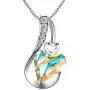 COLOCLOUD Love Heart Pendant Necklace Birthstone Crystal Jewelry for Women, Birthday Anniversary Day Gifts for Wife Sister Best Friend, Silver-Tone 18''+2''-FA COLOCLOUD Love Heart Pendant Necklace Birthstone Crystal Jewelry for Women, Birthday Anniversary Day Gifts for Wife Sister Best Friend, Silver-Tone 18''+2''-FA